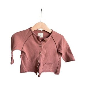 Play Up Mauve Button-Up Baby Cardigan